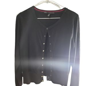 WHBM black cardigan size Large